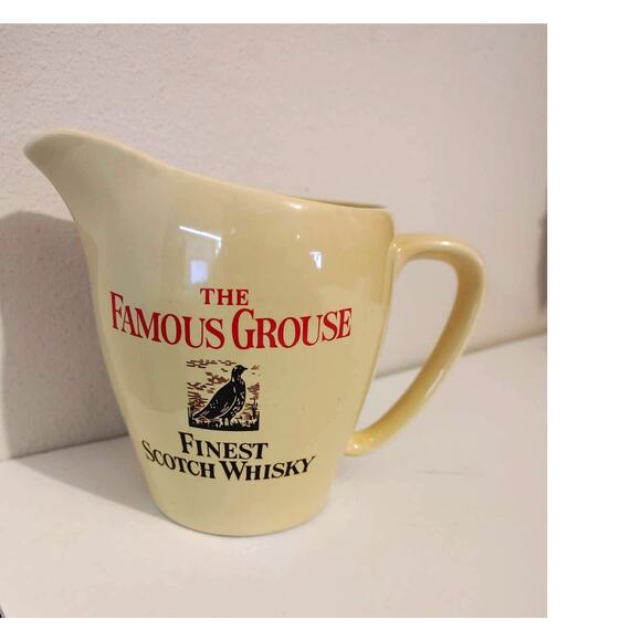 Wade pdm The Famous Grouse Scotch Whiskey Ceramic Pitcher Cream EUC